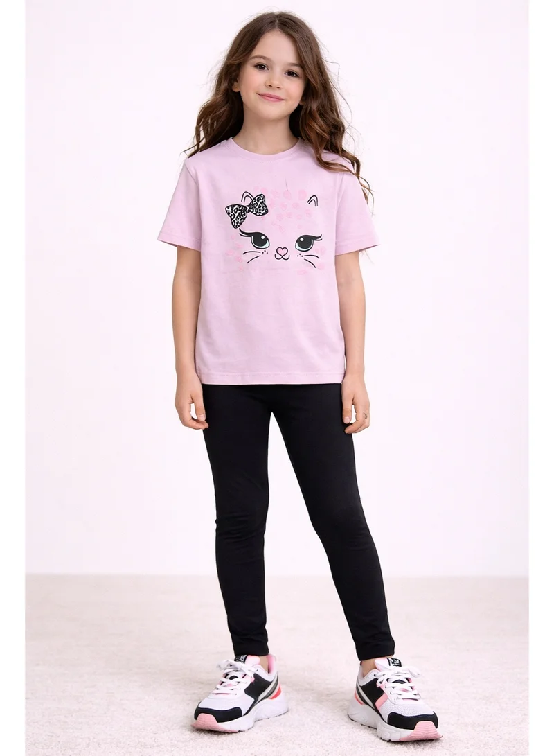 فكتور اند جين Girls’ Multipack (2 Pack) – Graphic T-Shirts & Leggings Set (Basic Fit)